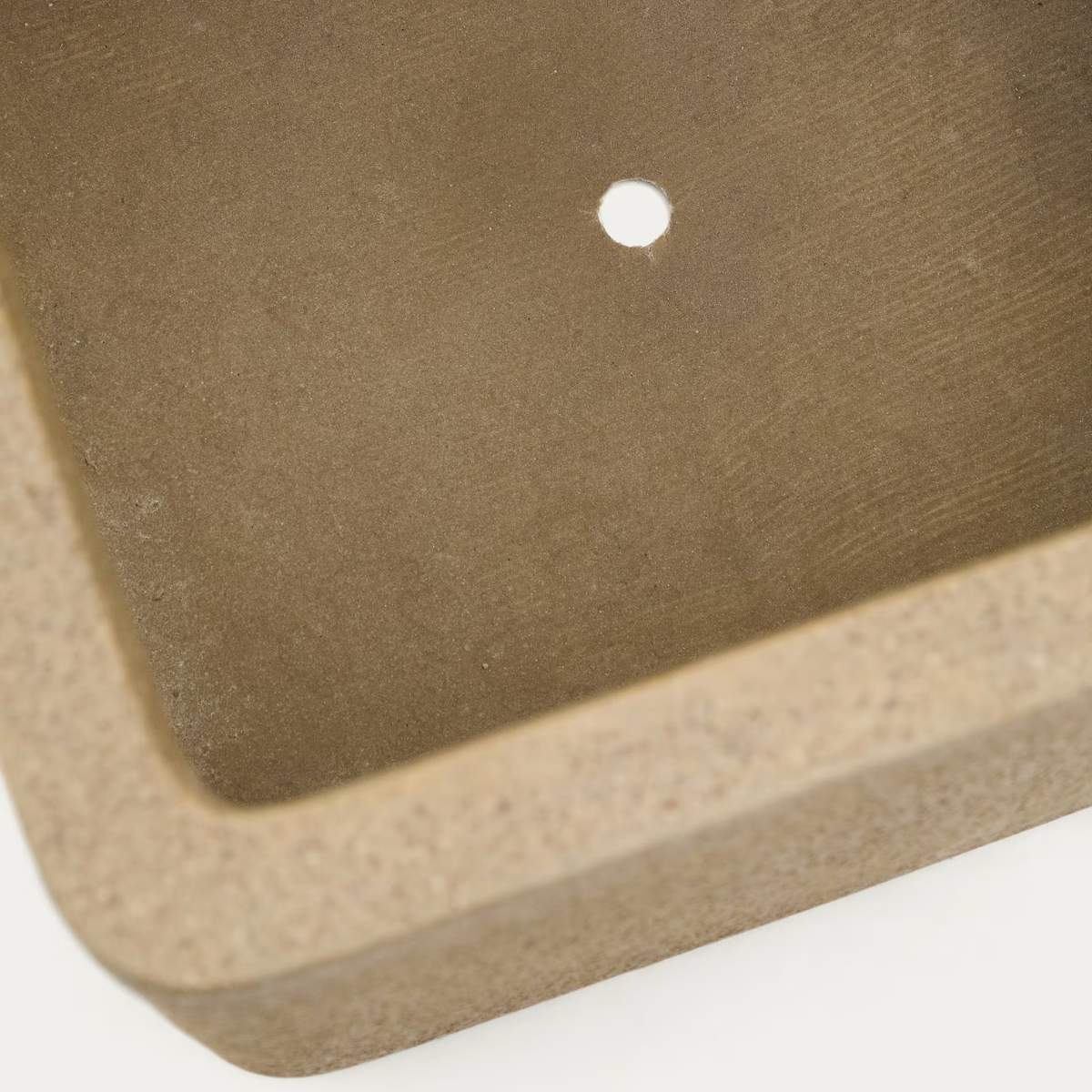Kave Home Set of 2 Minoa planters with mustard stone effect 44 x 44 cm