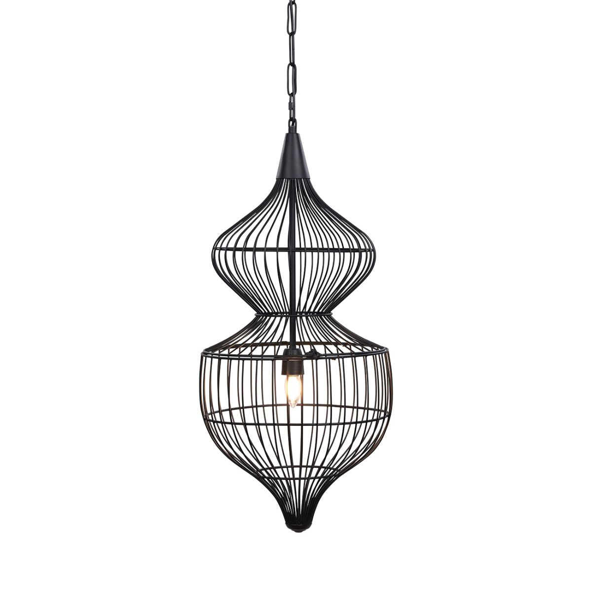 Libra Interiors Mira Hourglass Wire Pendant