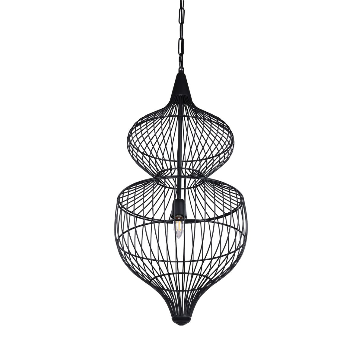 Libra Interiors Mira Hourglass Wire Pendant