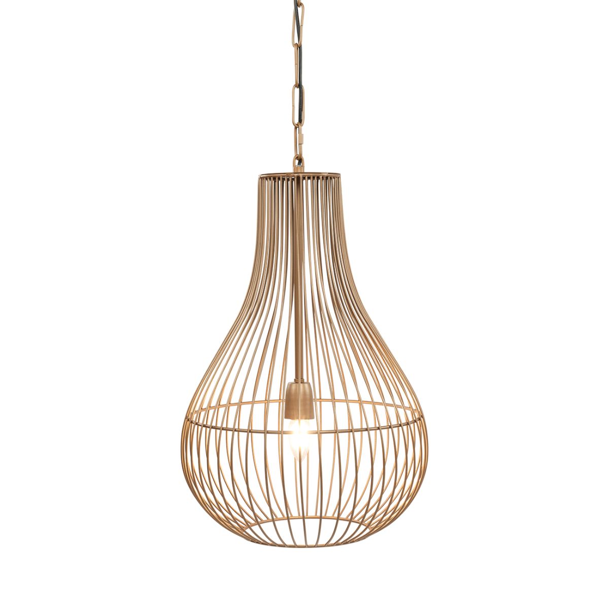Libra Interiors Mira Pear Drop Wire Pendant
