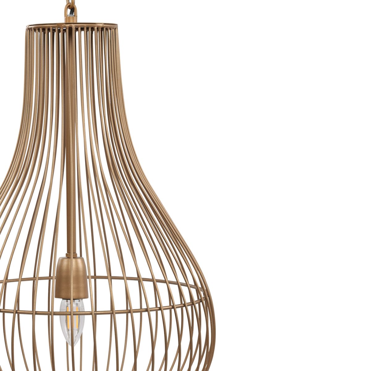 Libra Interiors Mira Pear Drop Wire Pendant