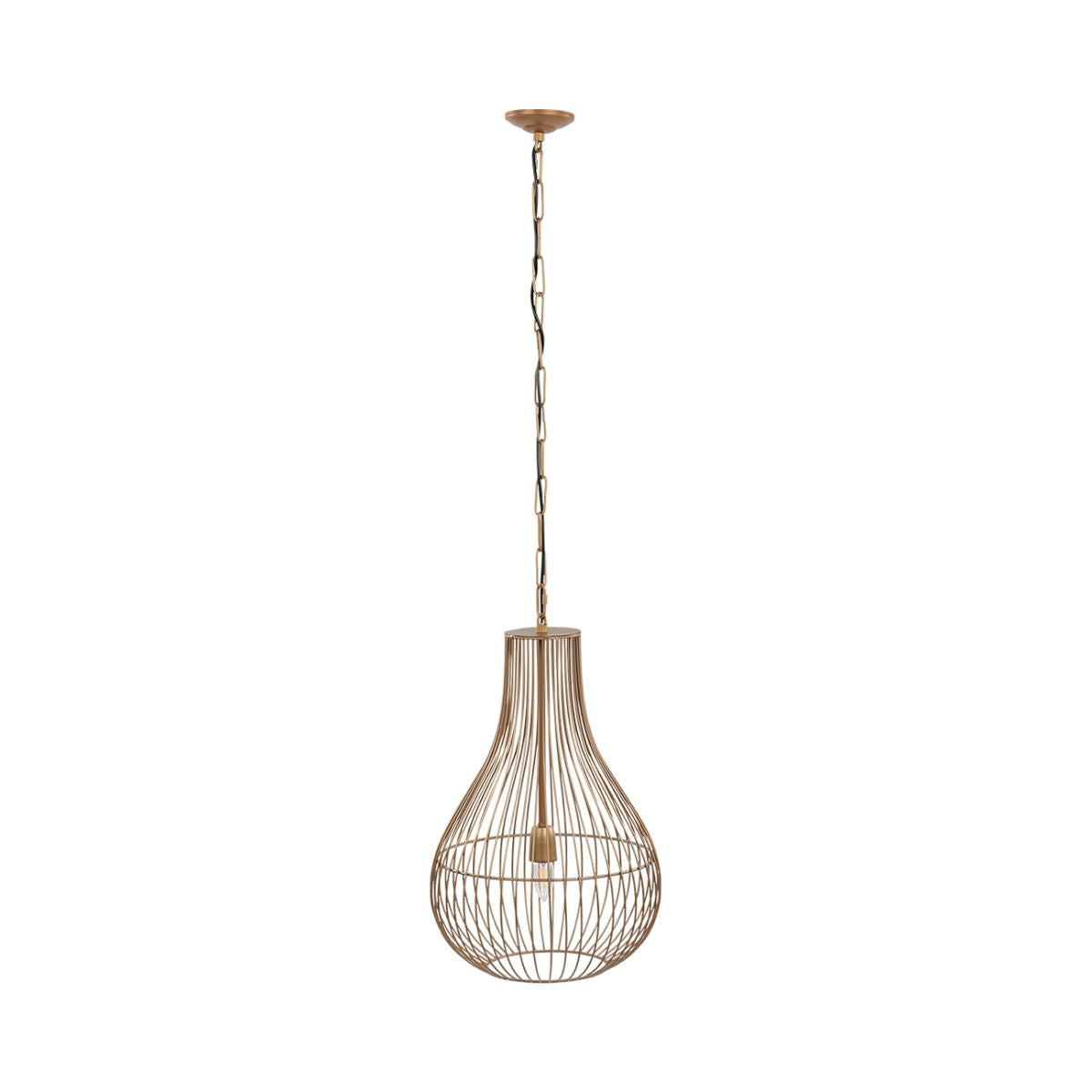 Libra Interiors Mira Pear Drop Wire Pendant