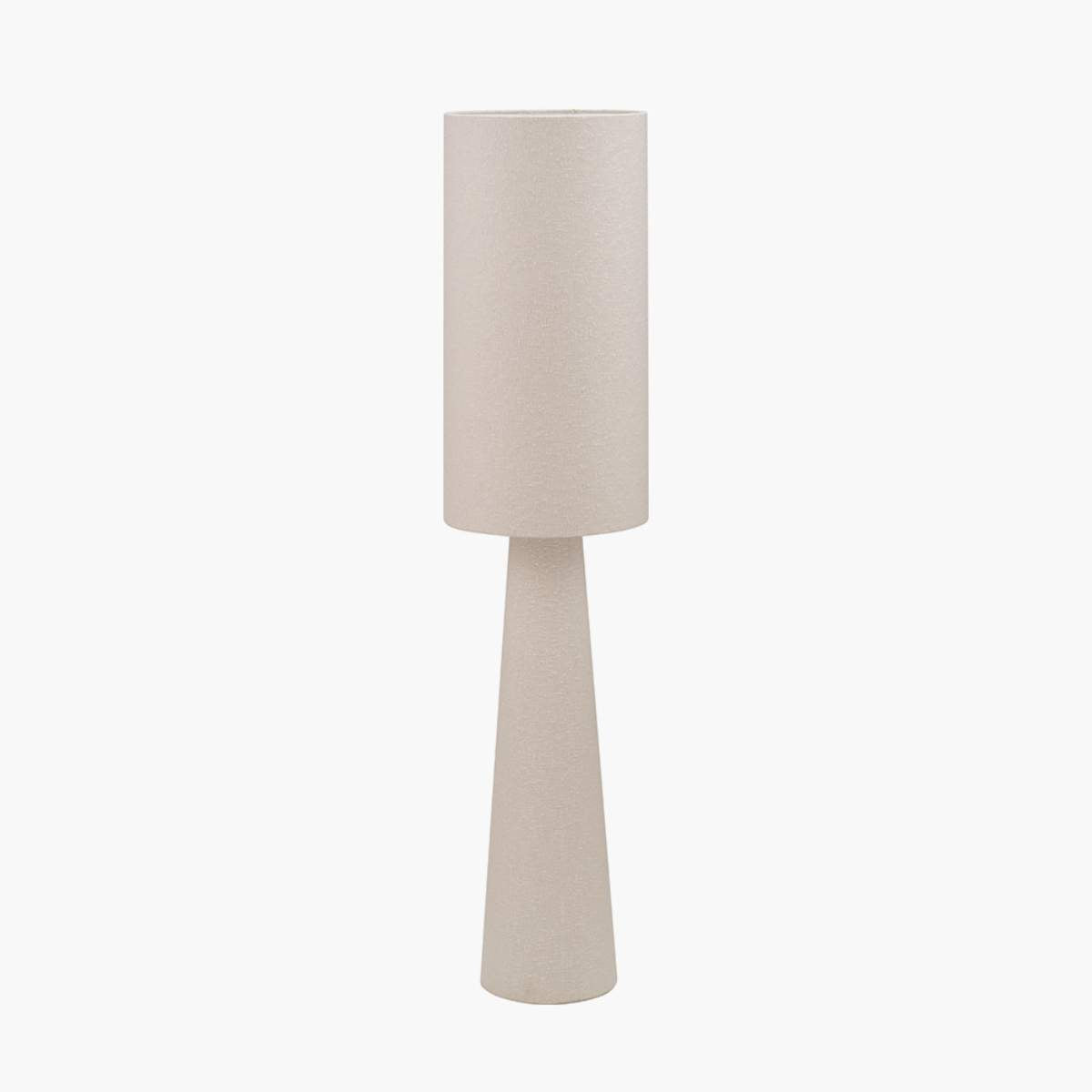 Pacific Lifestyle Mirissa White Slubby Handloom Fabric Floor Lamp