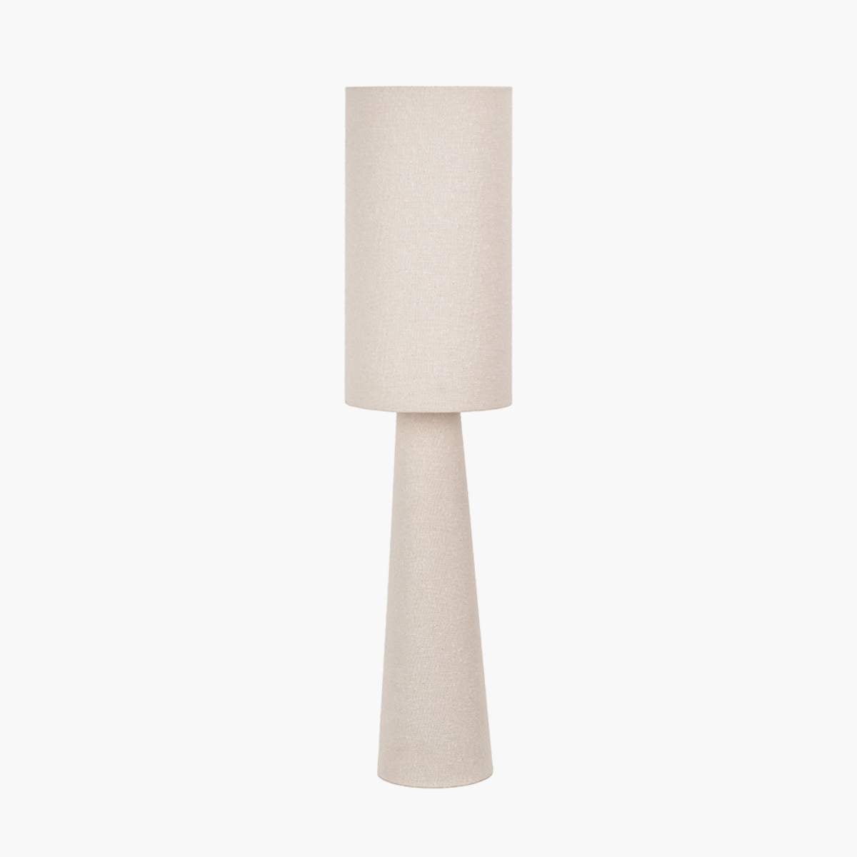 Pacific Lifestyle Mirissa White Slubby Handloom Fabric Table Lamp