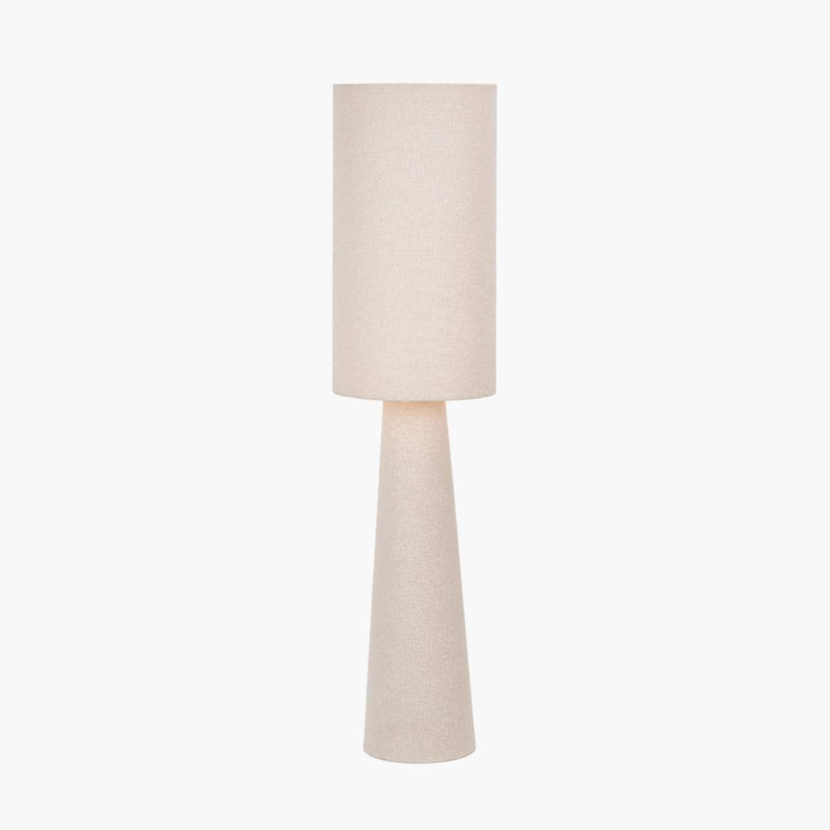 Pacific Lifestyle Mirissa White Slubby Handloom Fabric Table Lamp