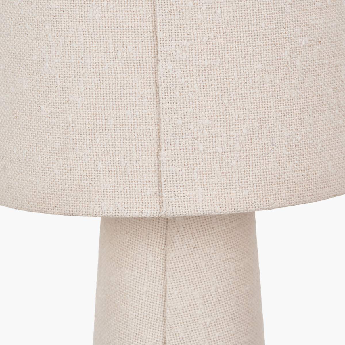 Pacific Lifestyle Mirissa White Slubby Handloom Fabric Table Lamp