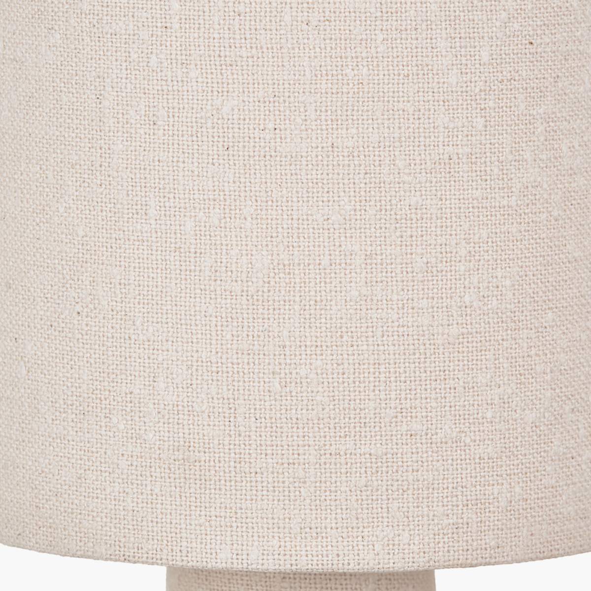 Pacific Lifestyle Mirissa White Slubby Handloom Fabric Table Lamp