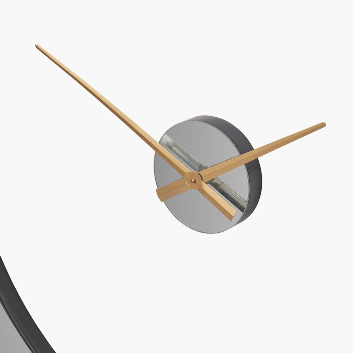 Pacific Lifestyle Mirror and Gold 2 Piece Open Wall Clock