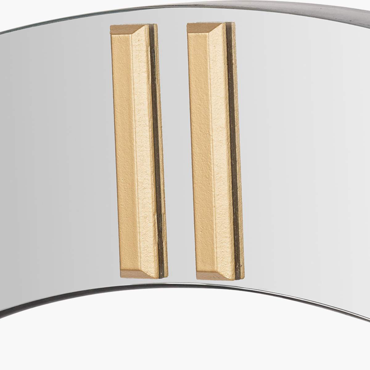 Pacific Lifestyle Mirror and Gold 2 Piece Open Wall Clock