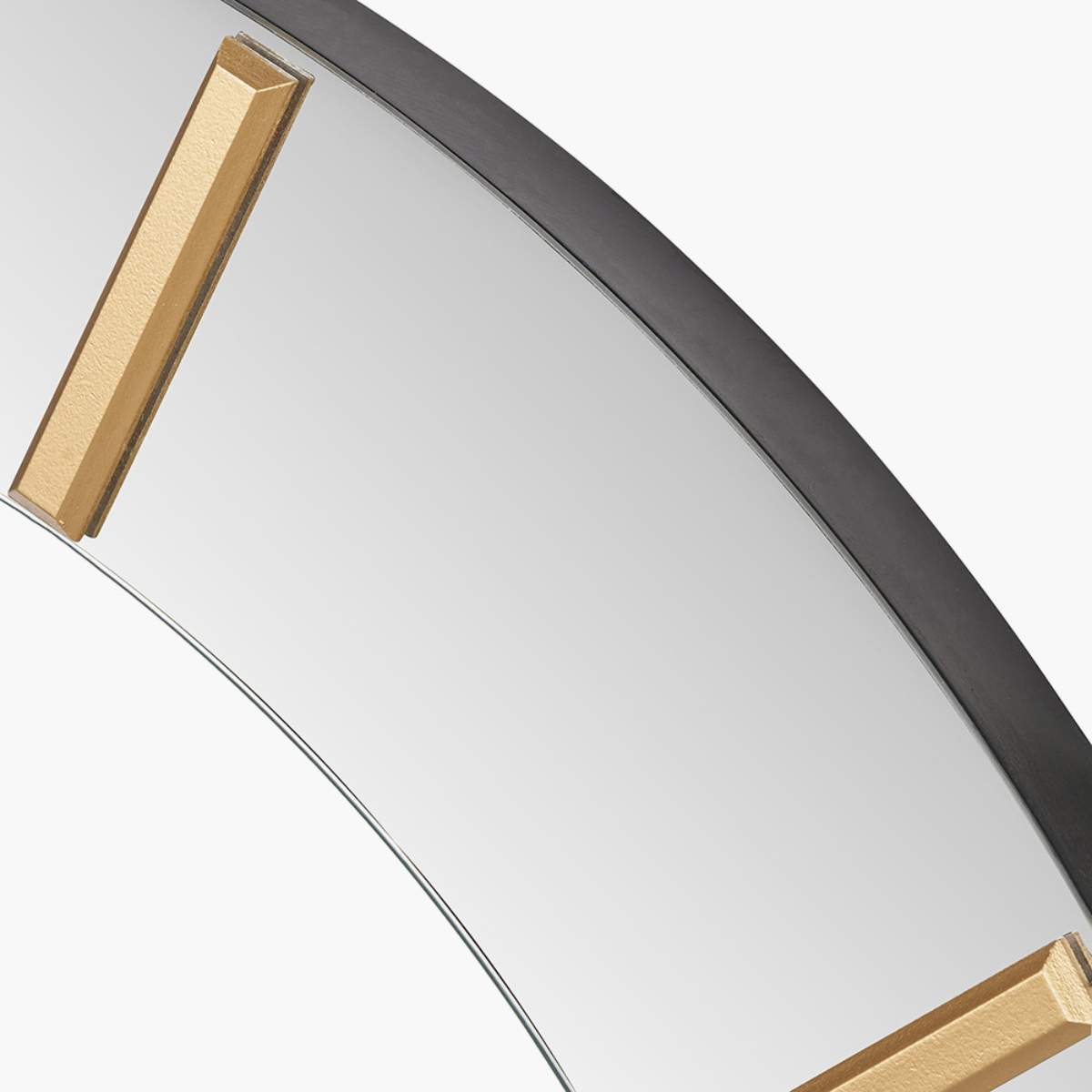 Pacific Lifestyle Mirror and Gold 2 Piece Open Wall Clock
