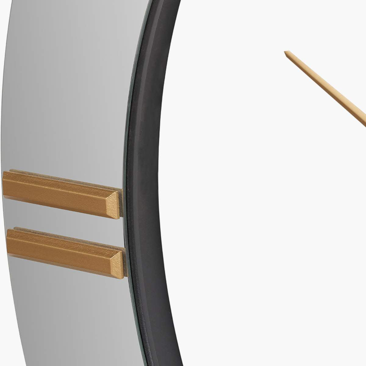 Pacific Lifestyle Mirror and Gold 2 Piece Open Wall Clock