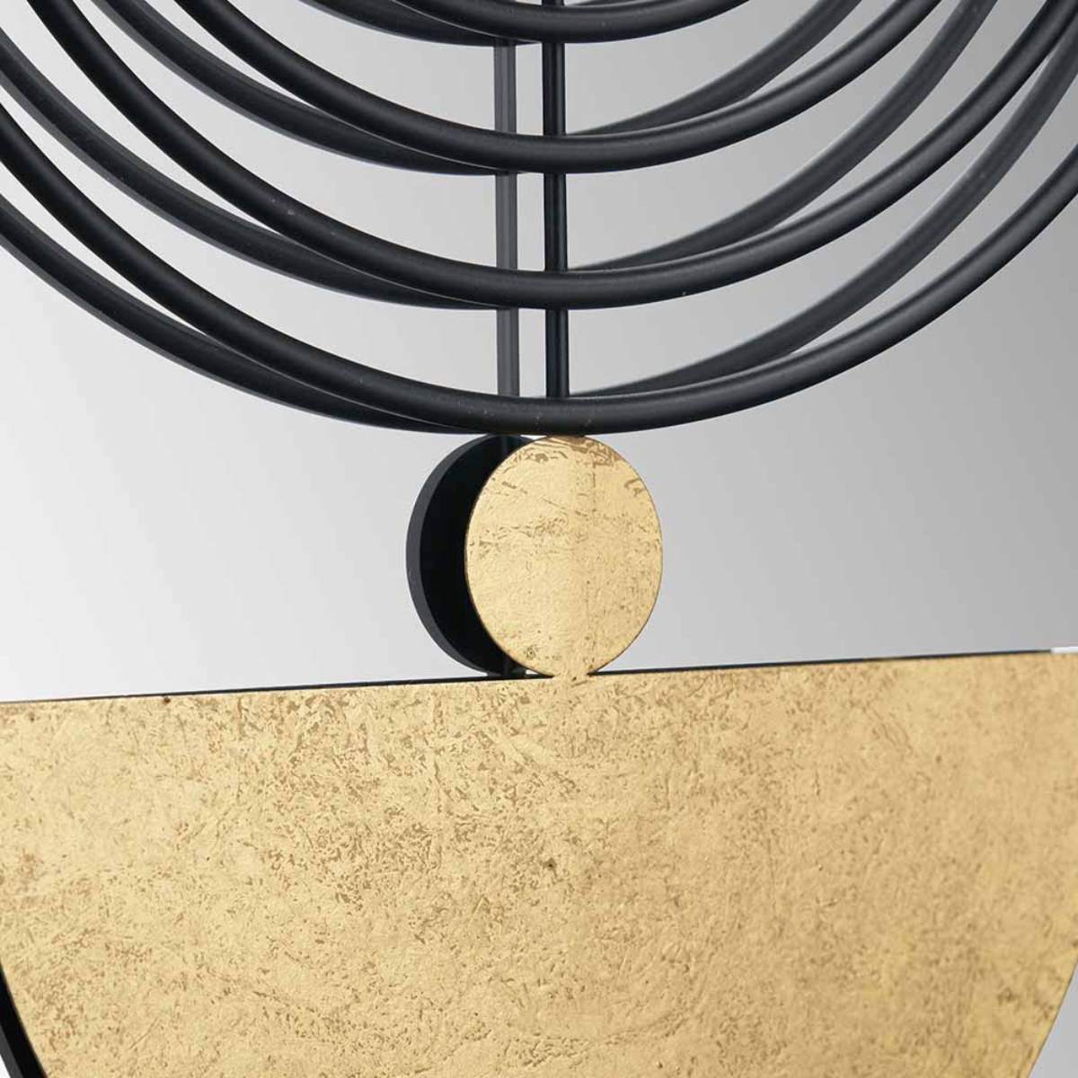 Pacific Lifestyle S/2 Mirrored, Black and Gold Metal Wall Art