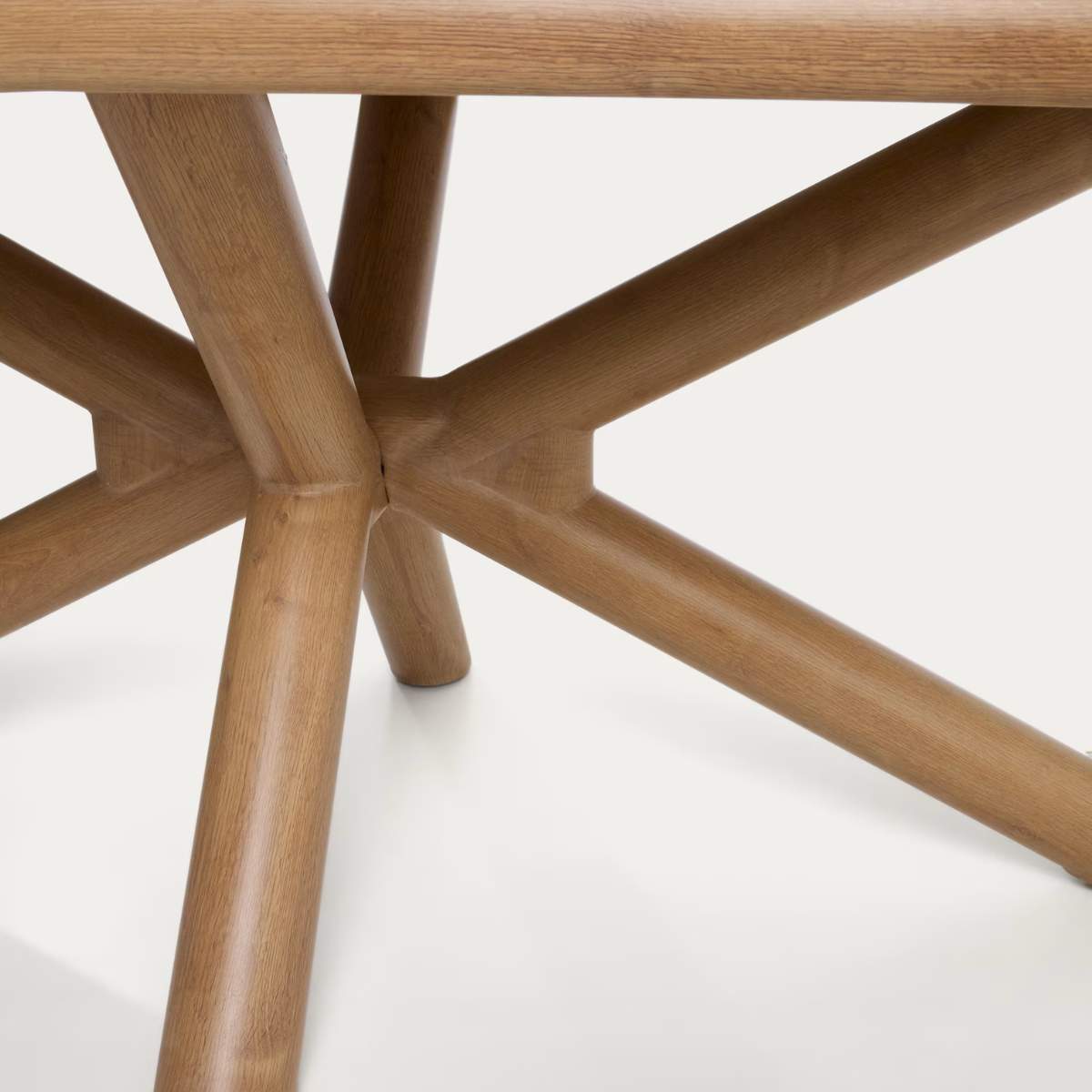 Kave Home Mirtia outdoor table in wood-effect aluminium and ecru sintered stone 240 x 110cm