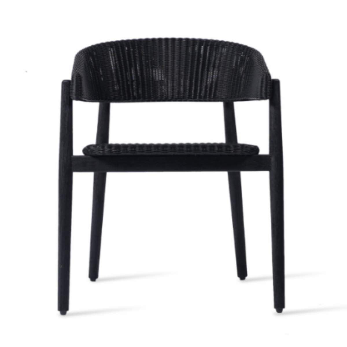 Vincent Shepherd Mona Outdoor Dining Chair Brushed Black Teak