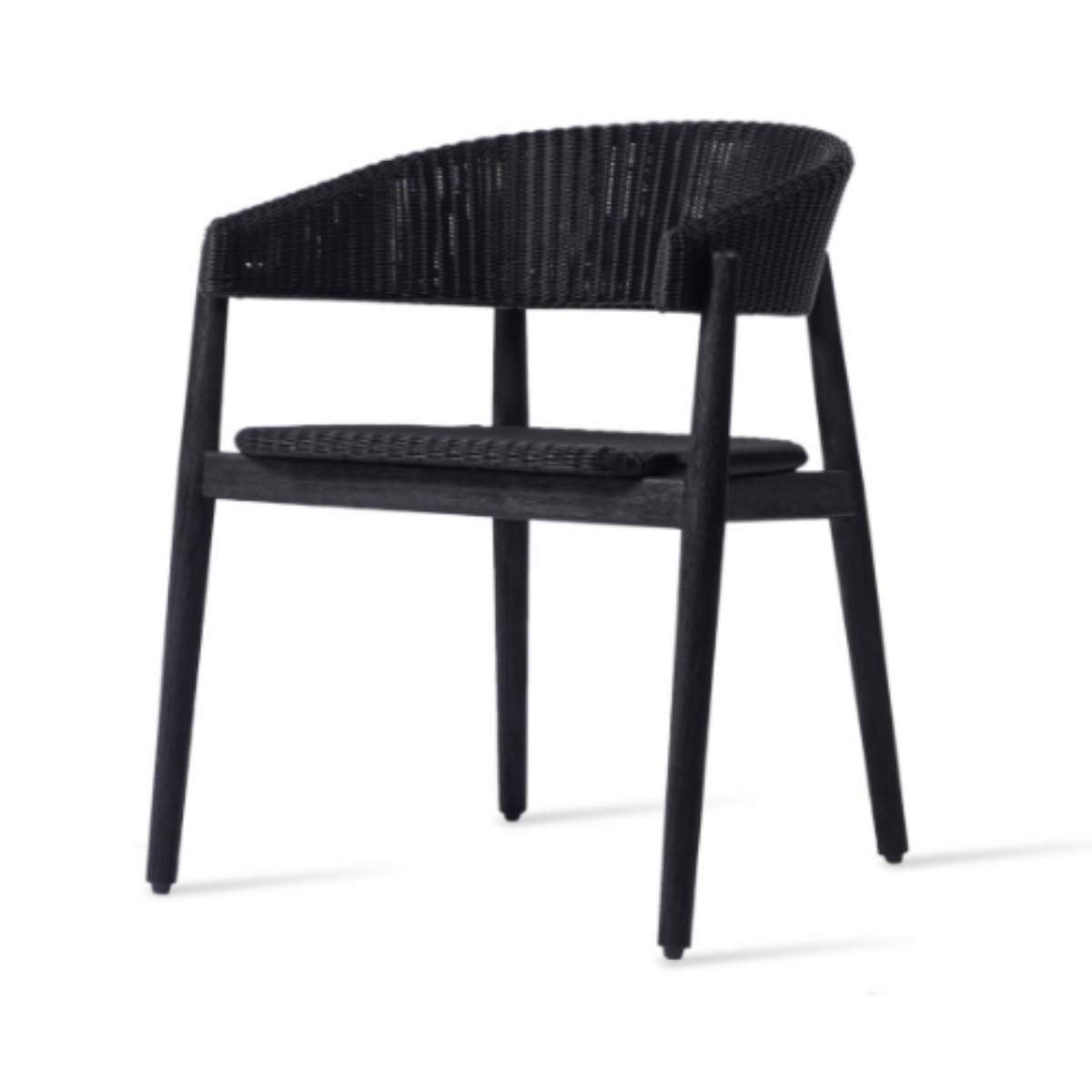 Vincent Shepherd Mona Outdoor Dining Chair Brushed Black Teak