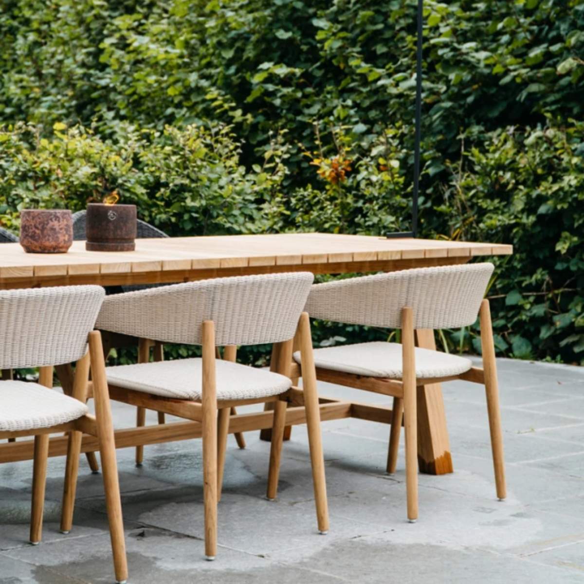 Vincent Shepherd Mona Outdoor Dining Chair Brushed Black Teak