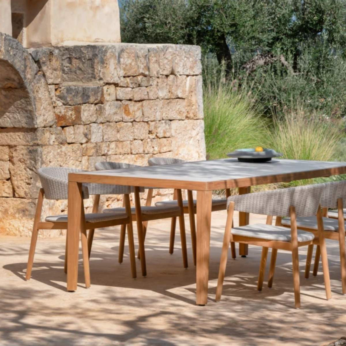 Vincent Shepherd Mona Outdoor Dining Chair Brushed Black Teak