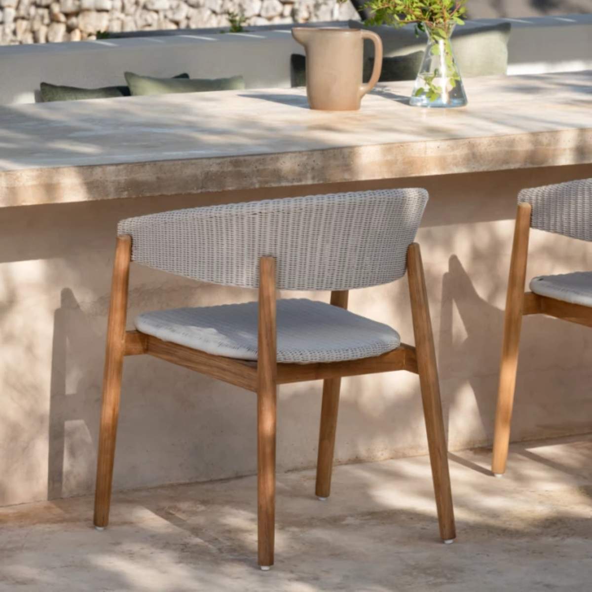 Vincent Shepherd Mona Outdoor Dining Chair Brushed Black Teak