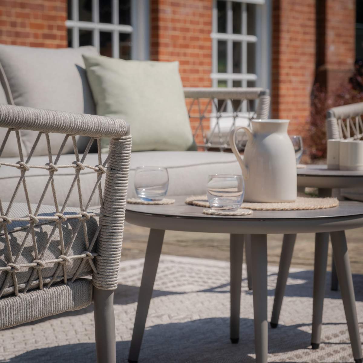 Maze Monaco Rope Weave 2 Seat Sofa Set
