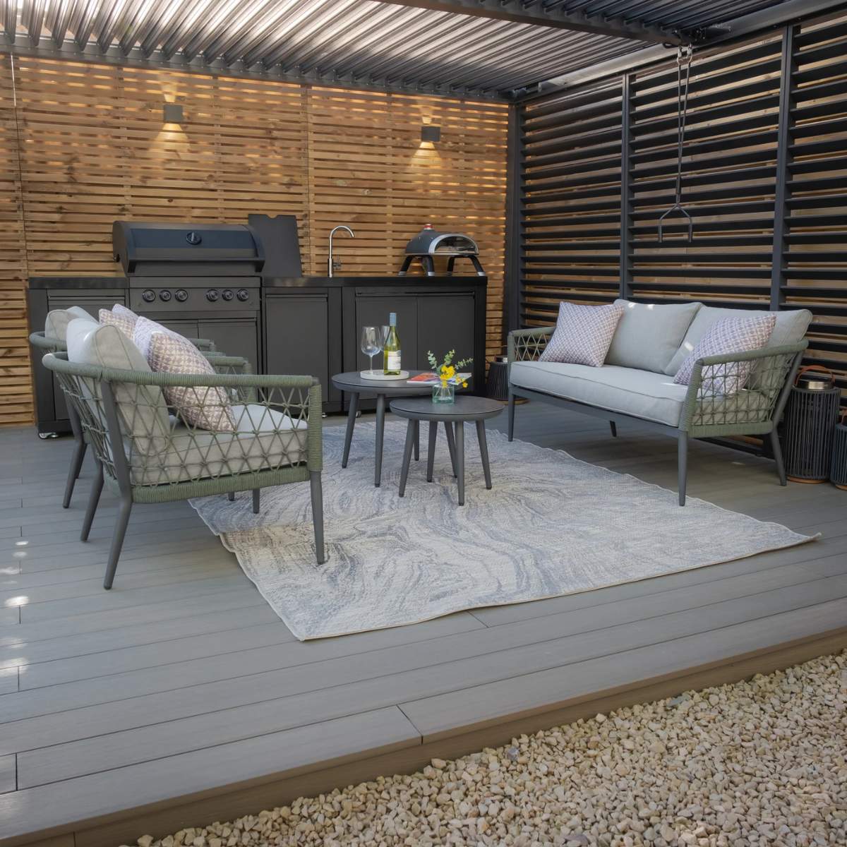 Maze Monaco Rope Weave 2 Seat Sofa Set
