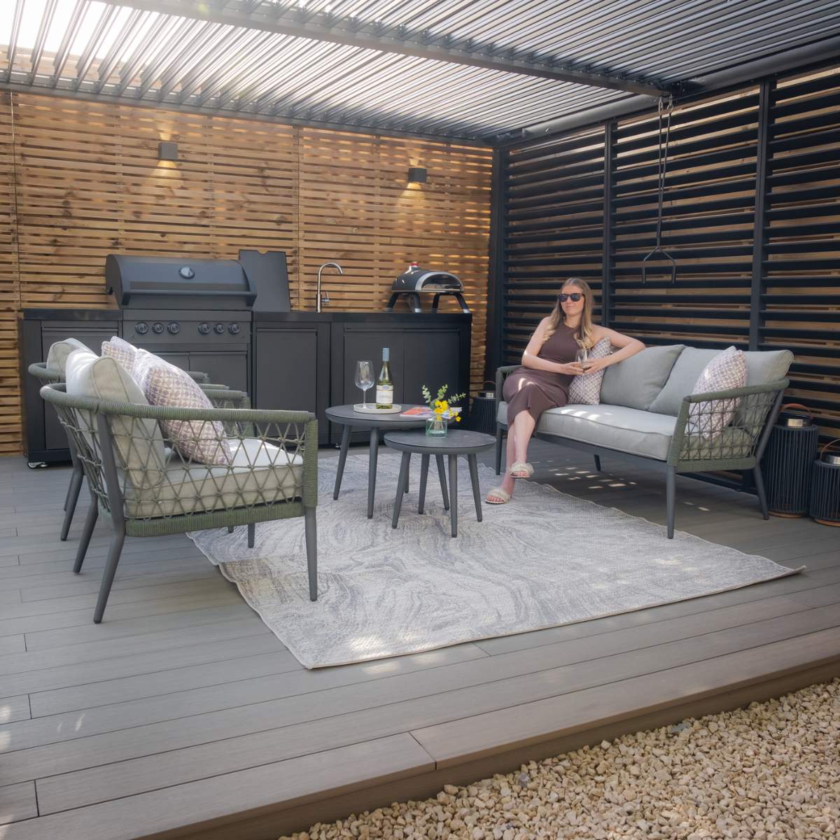 Maze Monaco Rope Weave 2 Seat Sofa Set