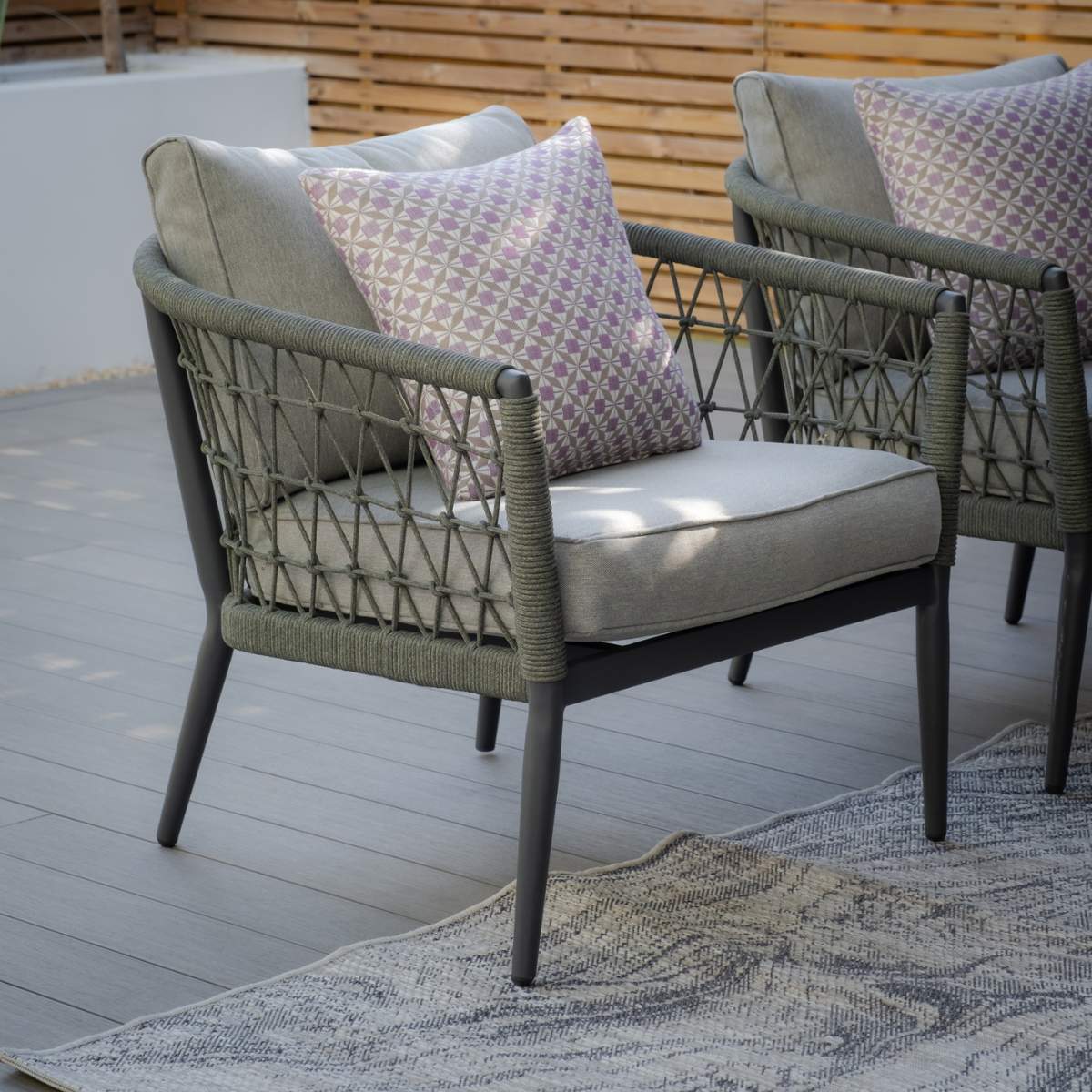 Maze Monaco Rope Weave 2 Seat Sofa Set