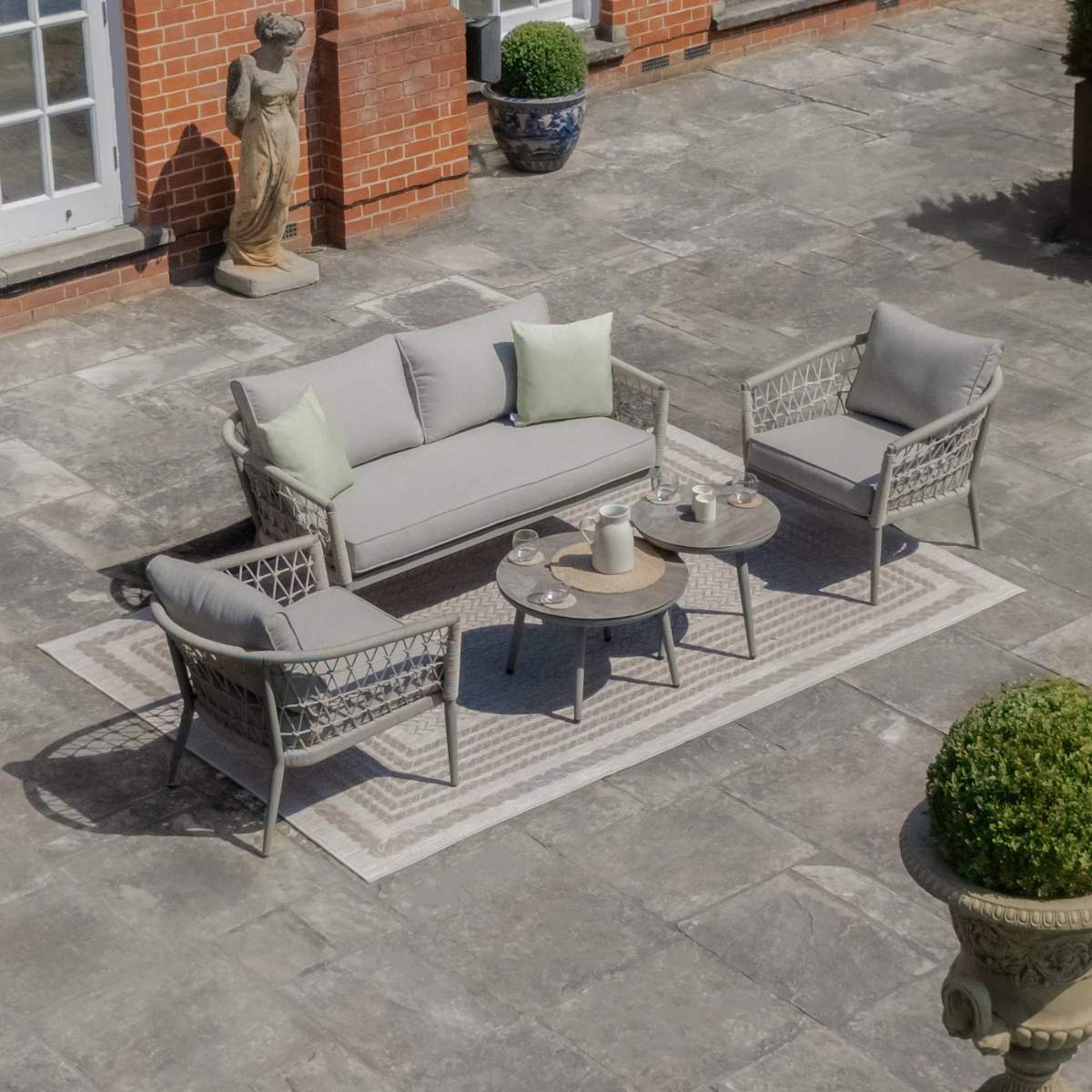 Maze Monaco Rope Weave 2 Seat Sofa Set