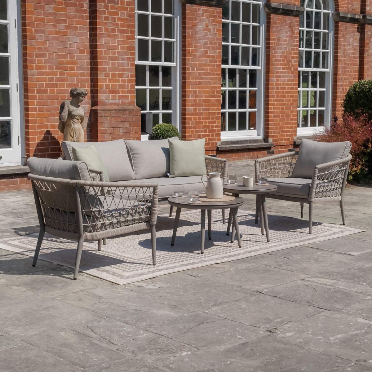 Maze Monaco Rope Weave 2 Seat Sofa Set