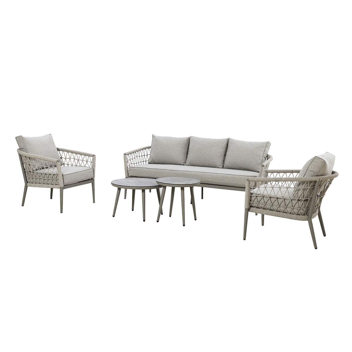 Maze Monaco Rope Weave 3 Seat Sofa Set