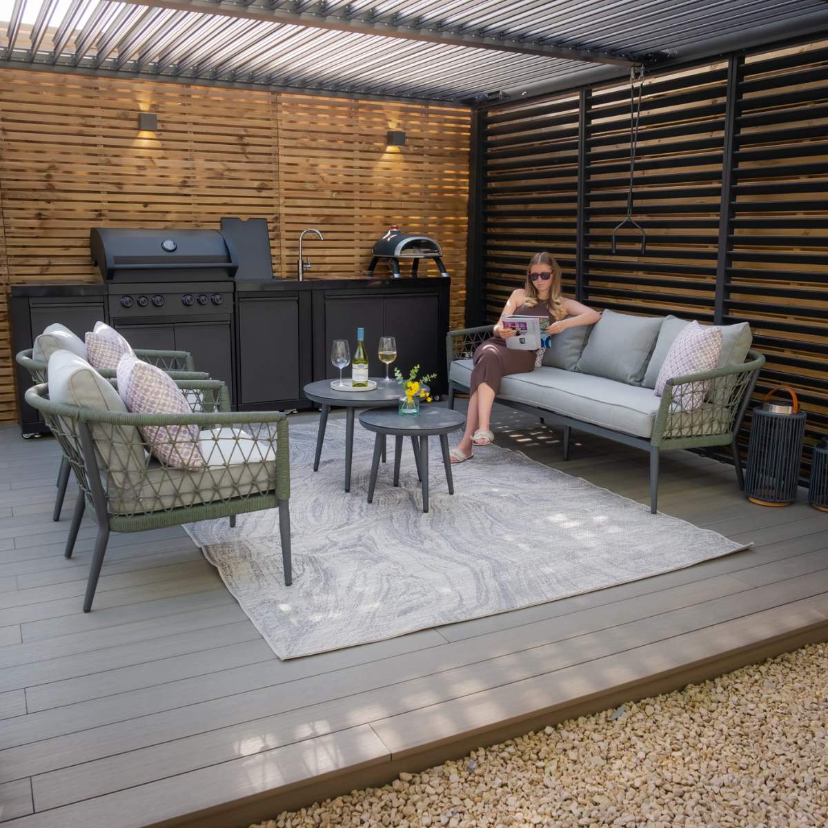 Maze Monaco Rope Weave 3 Seat Sofa Set