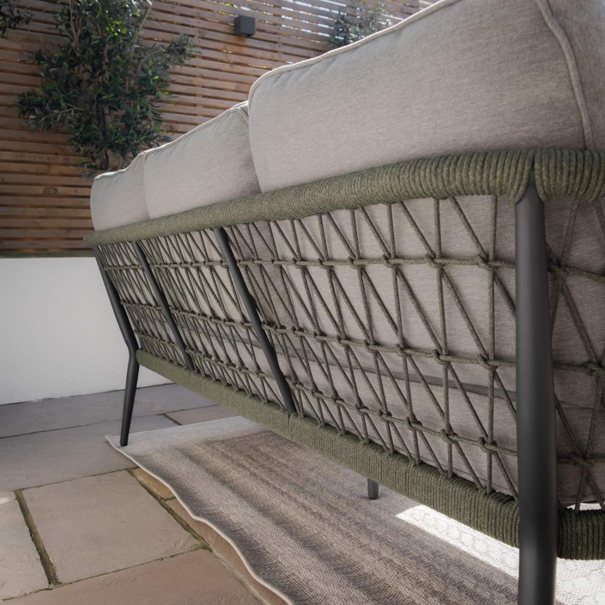 Maze Monaco Rope Weave 3 Seat Sofa Set