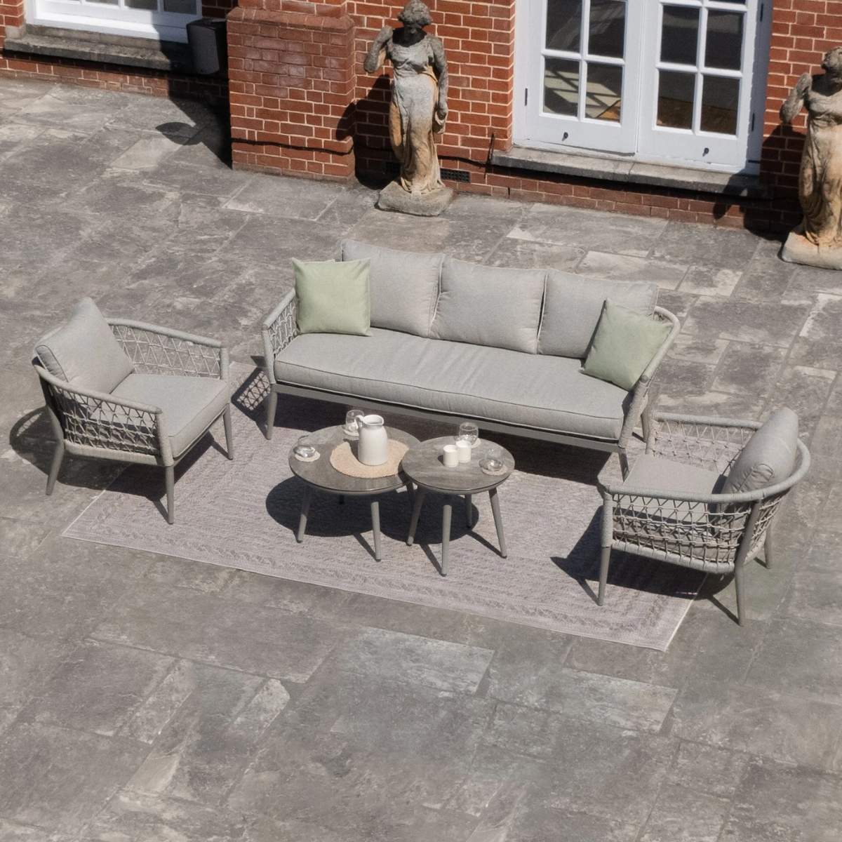 Maze Monaco Rope Weave 3 Seat Sofa Set
