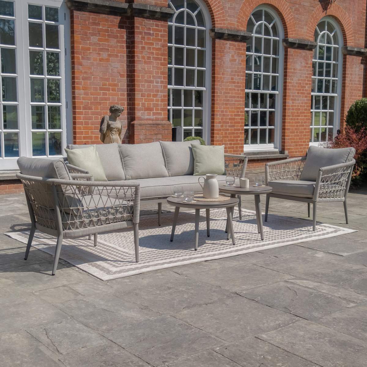 Maze Monaco Rope Weave 3 Seat Sofa Set