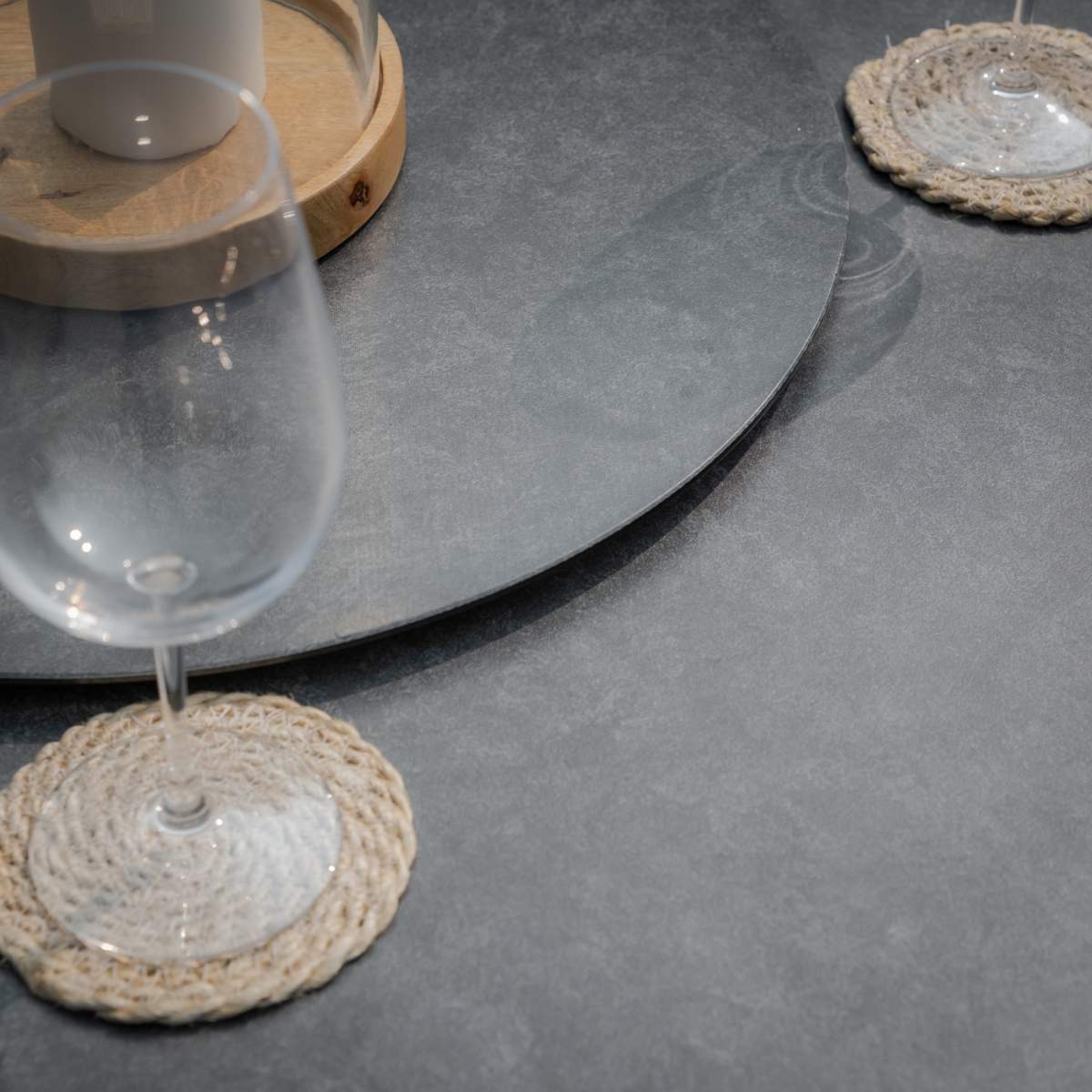 Maze Monaco Rope Weave 4 Seat Round Dining Set