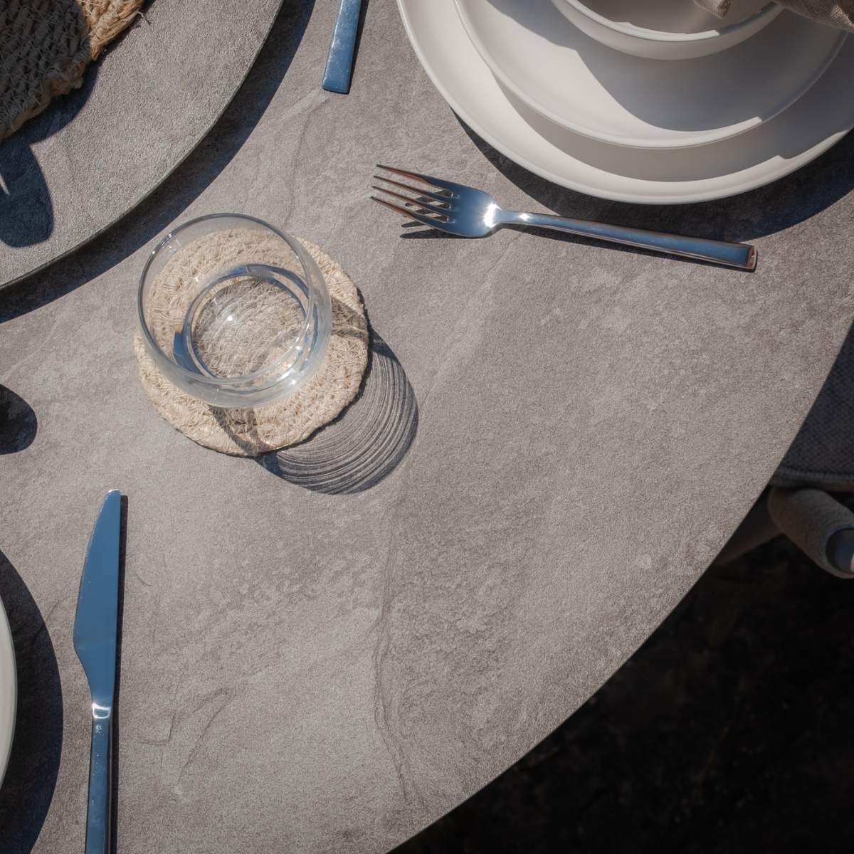 Maze Monaco Rope Weave 4 Seat Round Dining Set