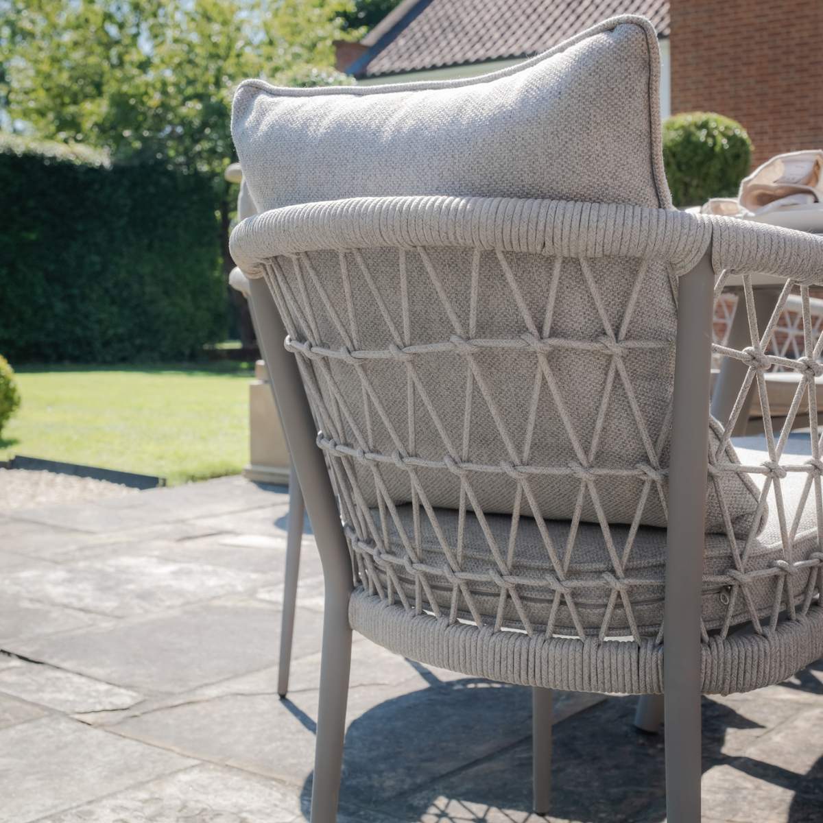 Maze Monaco Rope Weave 6 Seat Oval Dining Set