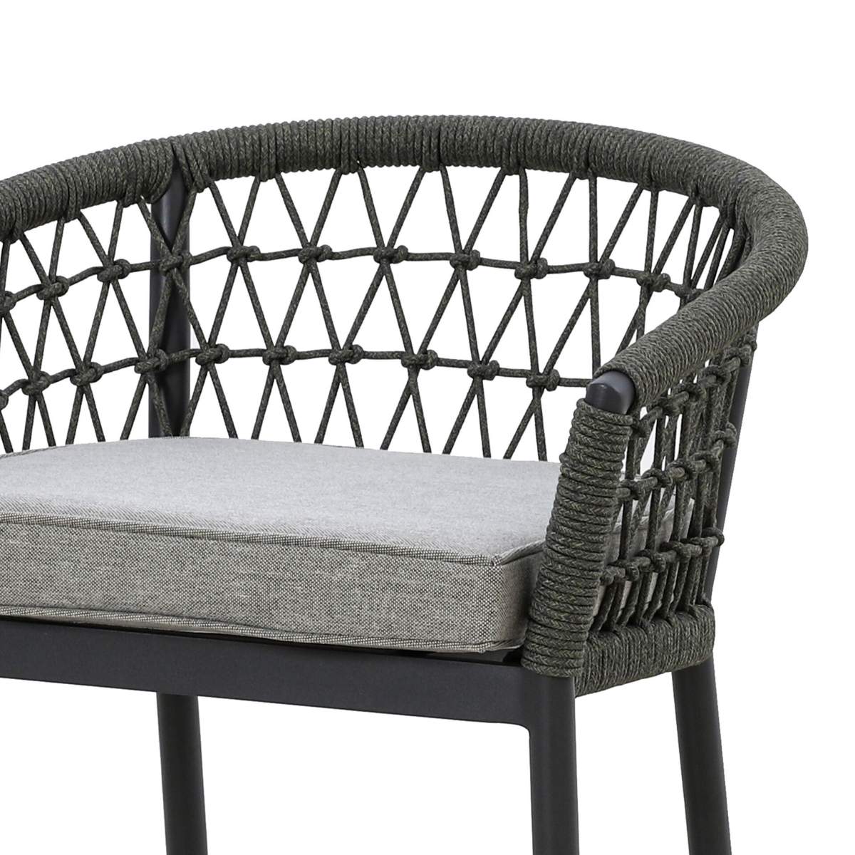 Maze Monaco Rope Weave 6 Seat Rectangular Bar Set