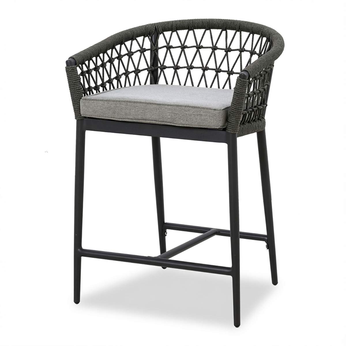 Maze Monaco Rope Weave 6 Seat Rectangular Bar Set