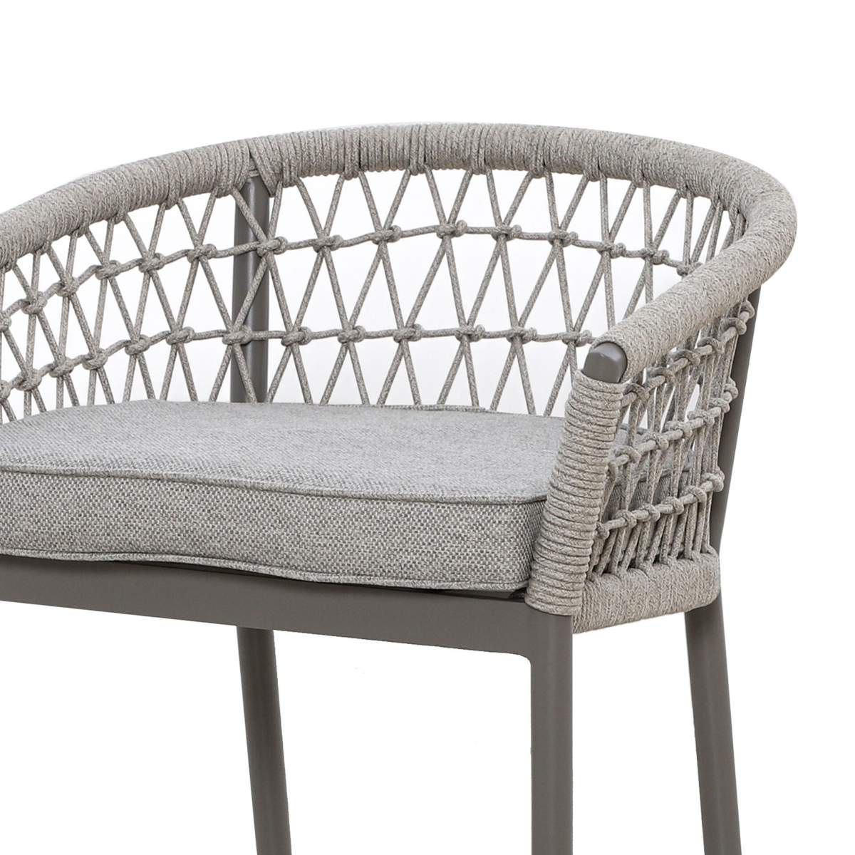Maze Monaco Rope Weave 6 Seat Rectangular Bar Set