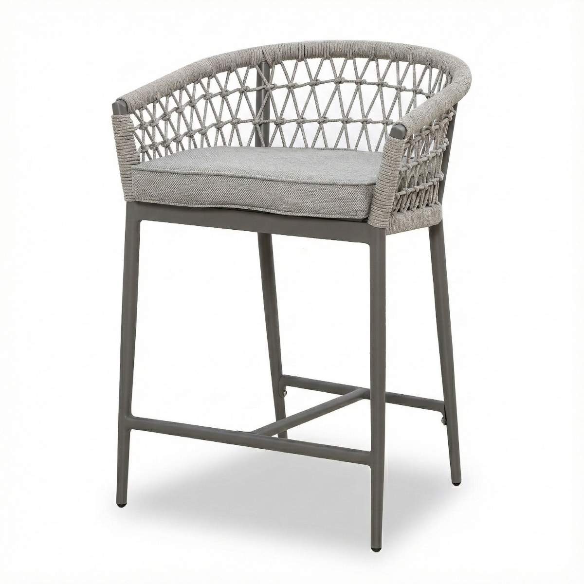 Maze Monaco Rope Weave 6 Seat Rectangular Bar Set