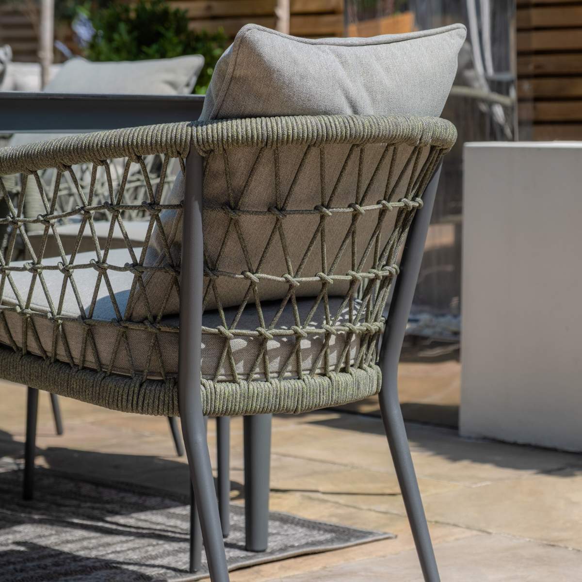 Maze Monaco Rope Weave 8 Seat Rectangular Dining Set