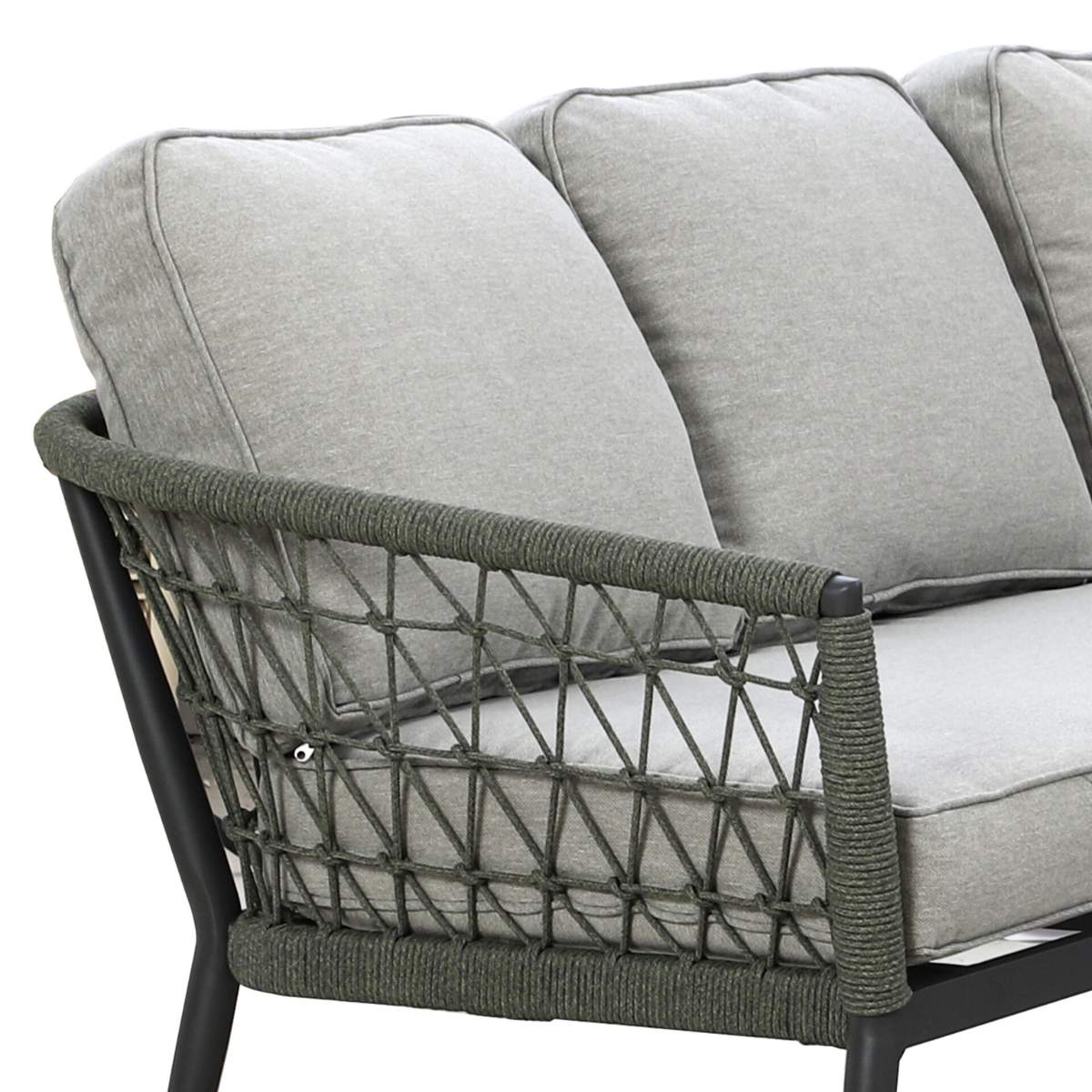 Maze Monaco Rope Weave Large Corner Dining Set