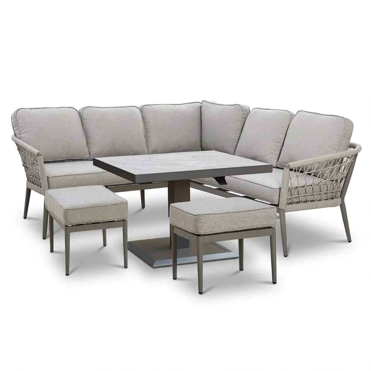 Maze Monaco Rope Weave Small Corner Dining Set