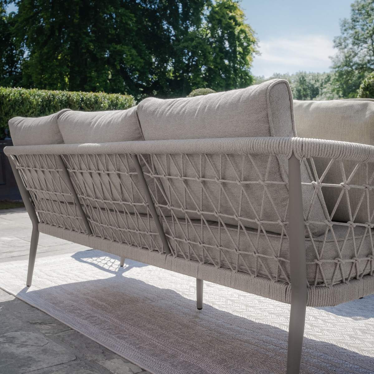 Maze Monaco Rope Weave Small Corner Dining Set