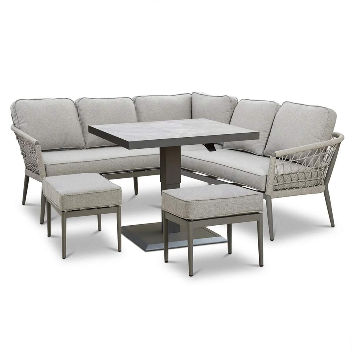 Maze Monaco Rope Weave Small Corner Dining Set