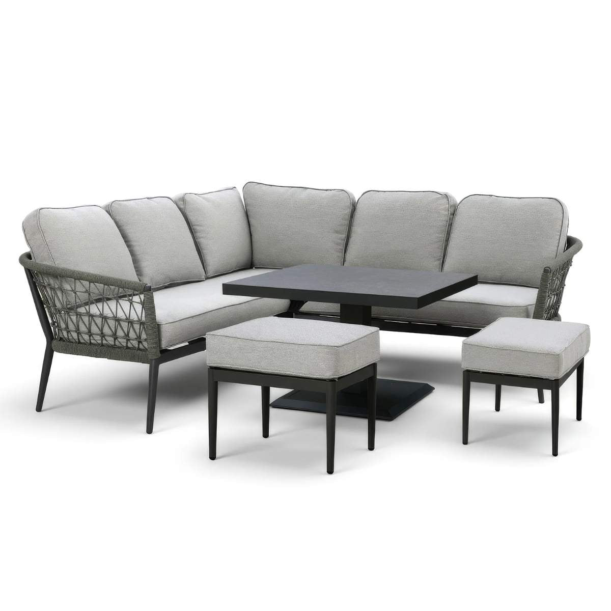 Maze Monaco Rope Weave Small Corner Dining Set