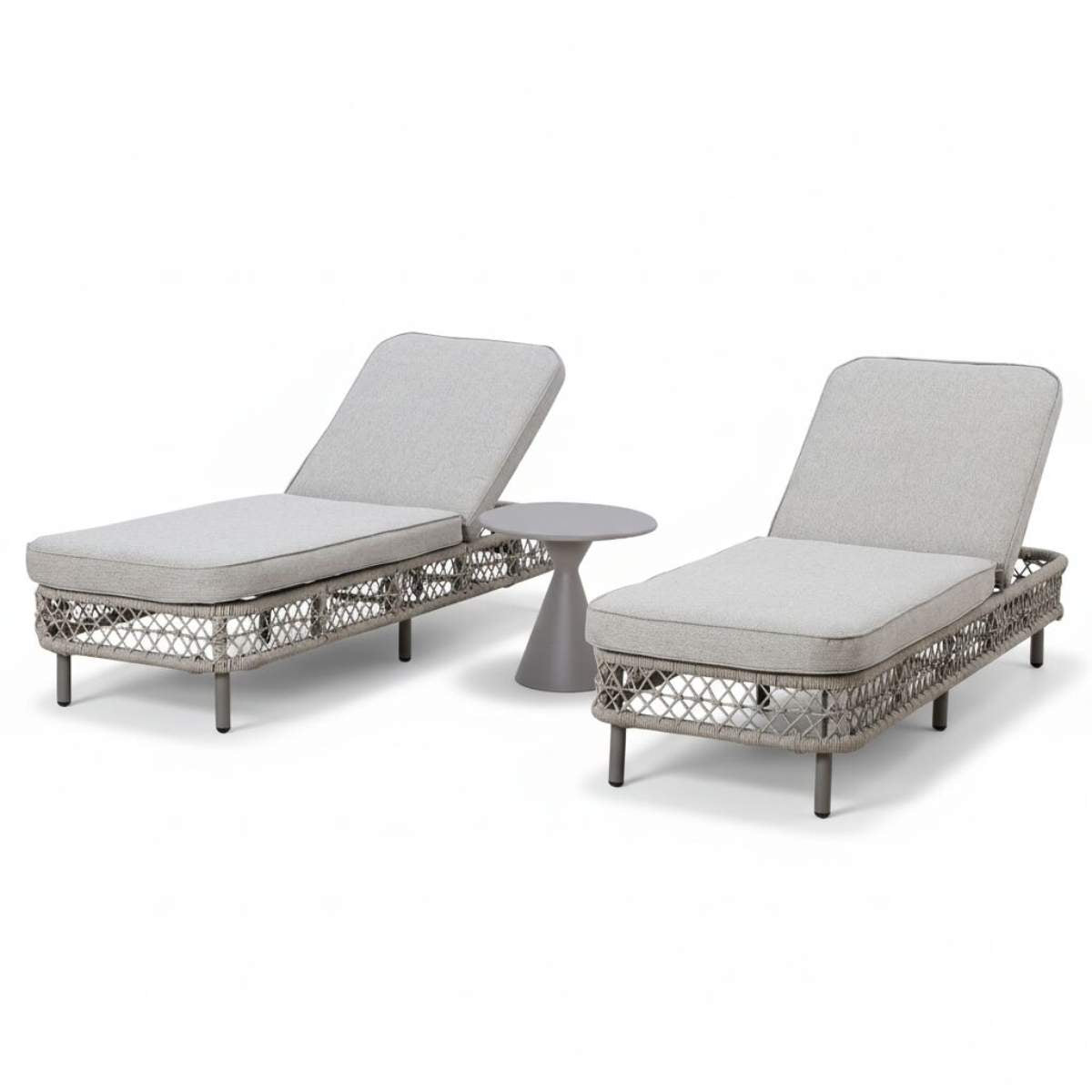 Maze Monaco Rope Weave Sunlounger Set