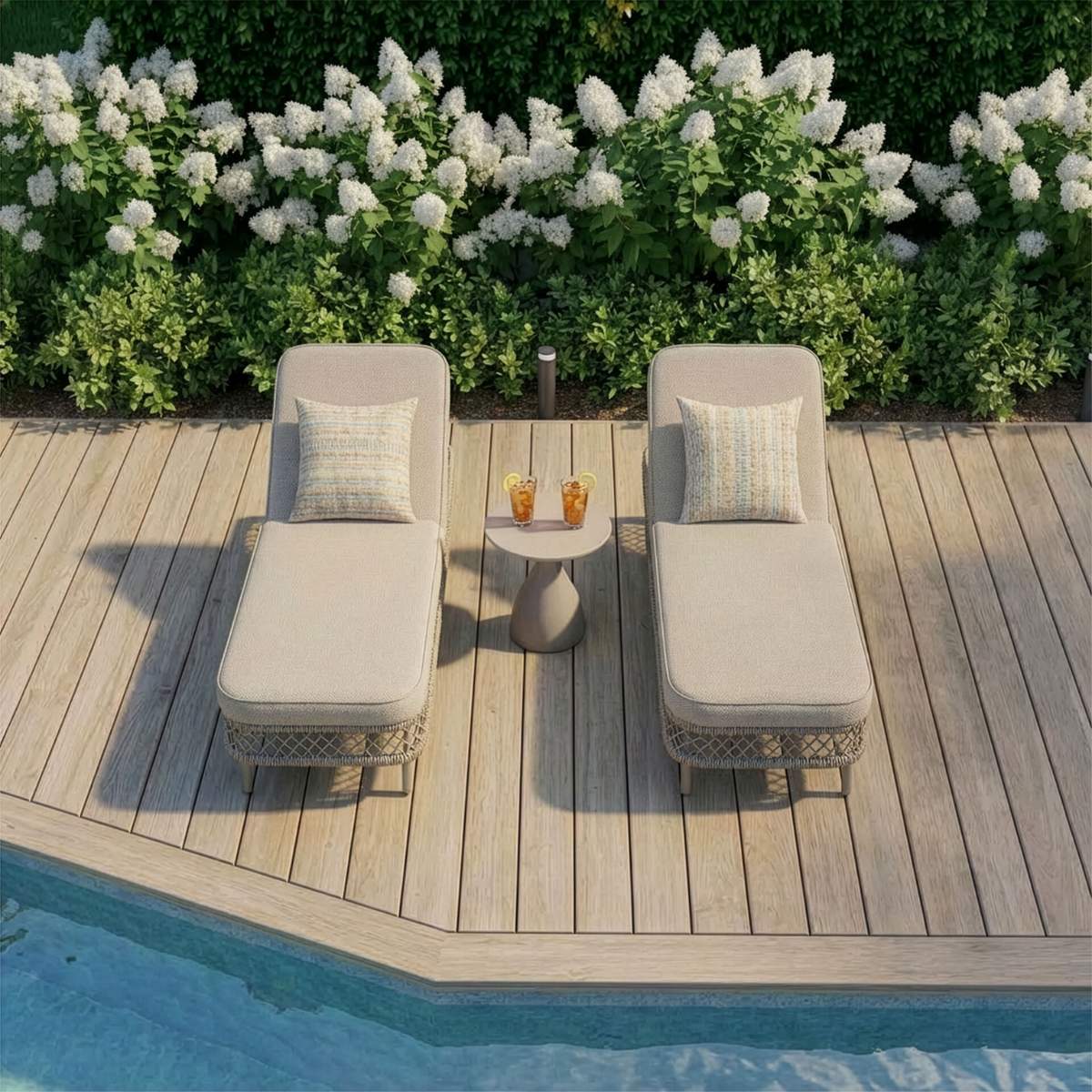Maze Monaco Rope Weave Sunlounger Set