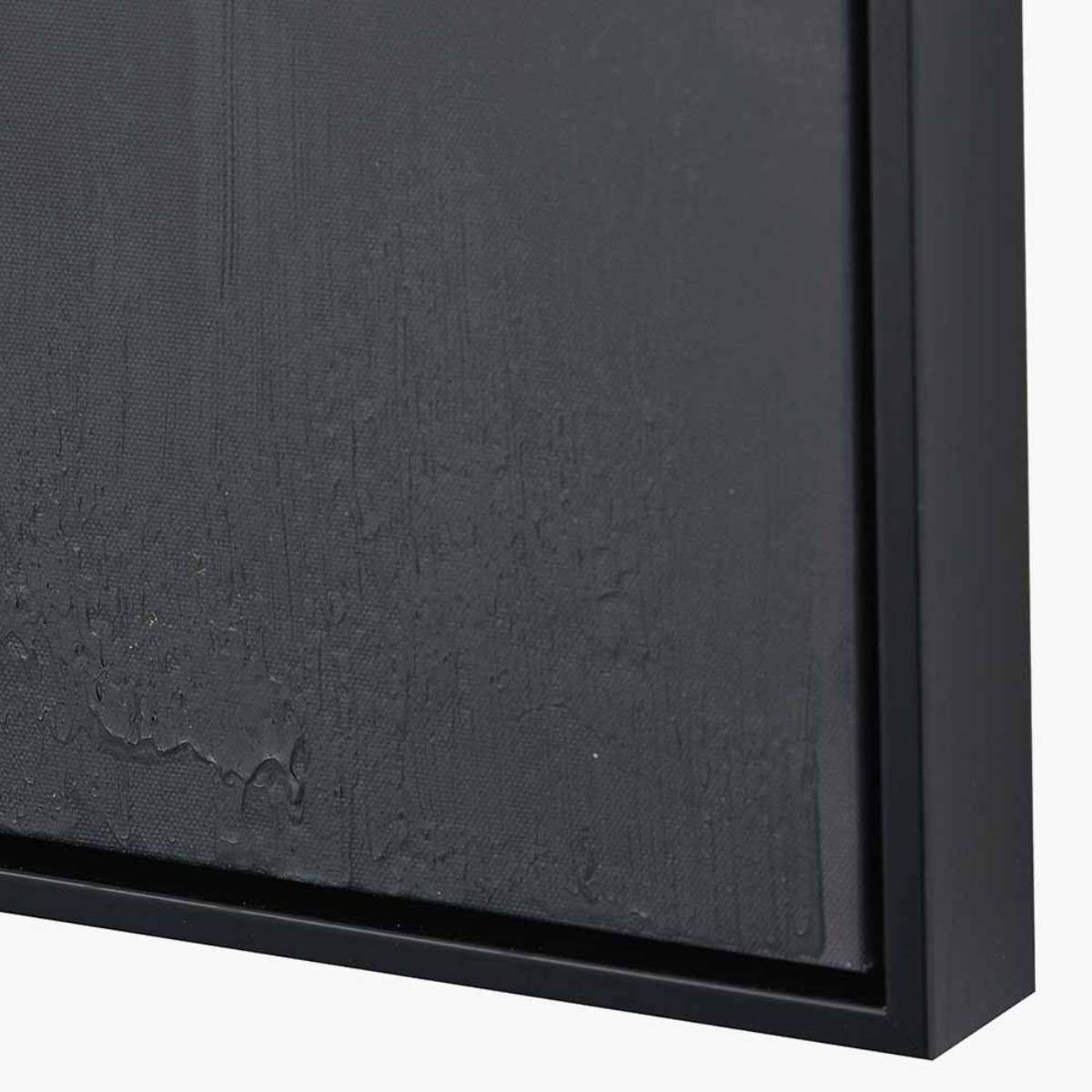 Pacific Lifestyle Monochrome Abstract Square Canvas with Black Frame