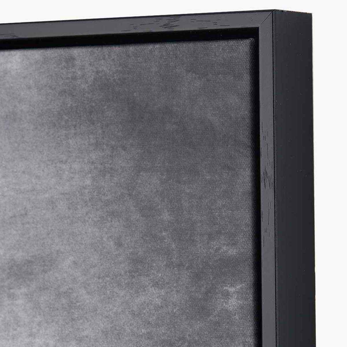 Pacific Lifestyle Monochrome Abstract Square Canvas with Black Frame